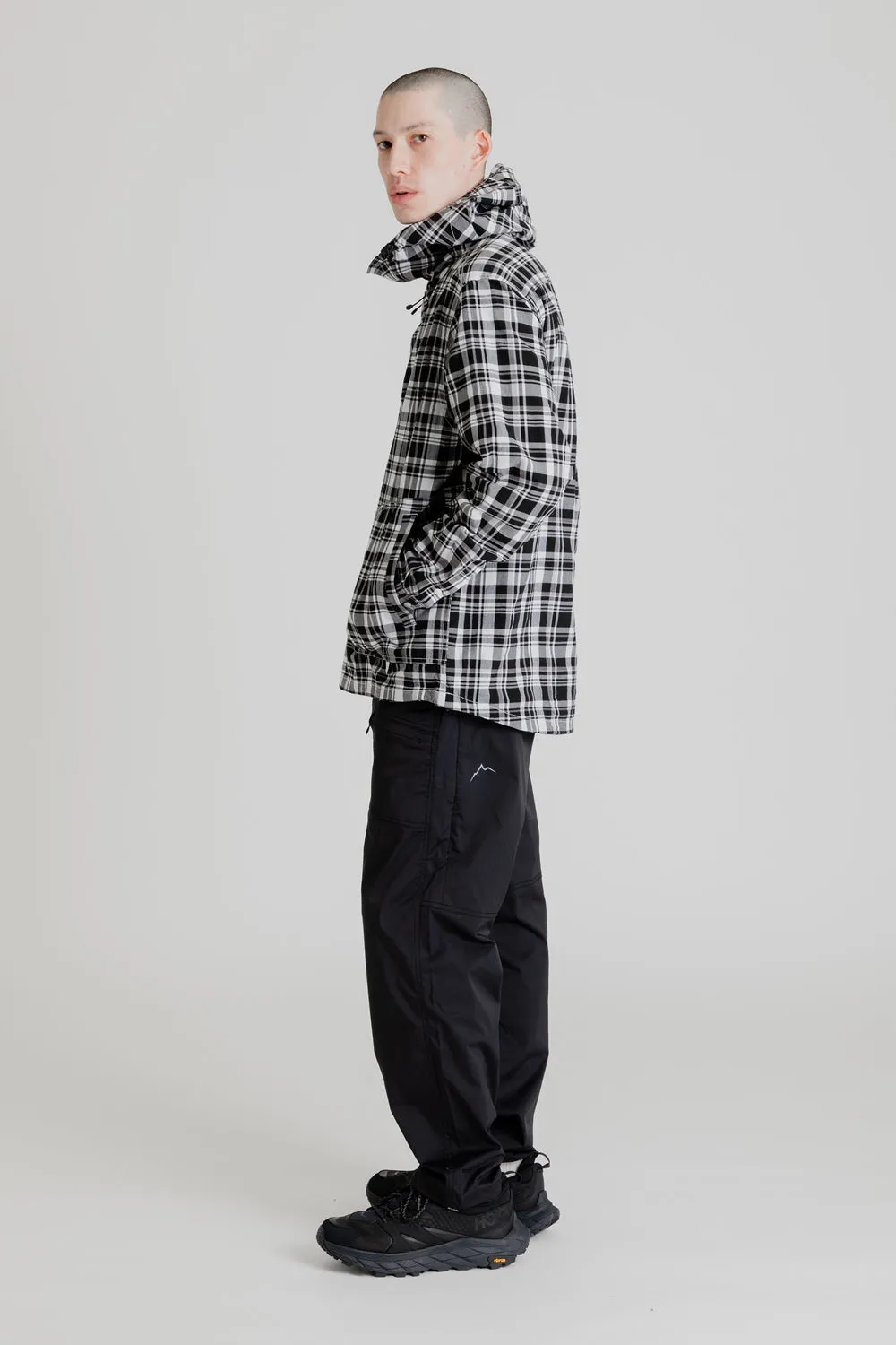 Light Cotton Pullover Hoody - Black Check
