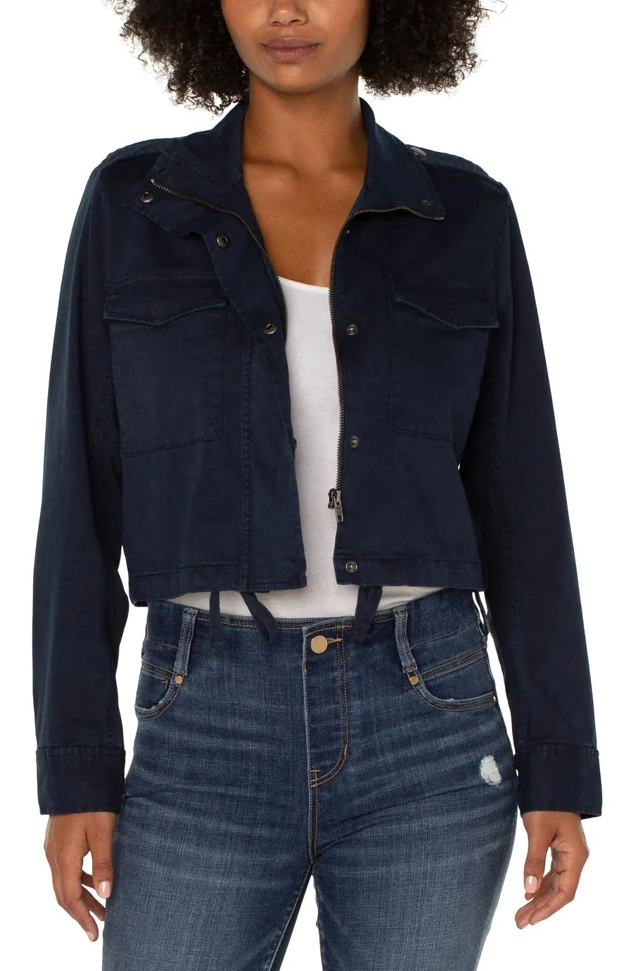 Liverpool - Cropped Navy Jacket