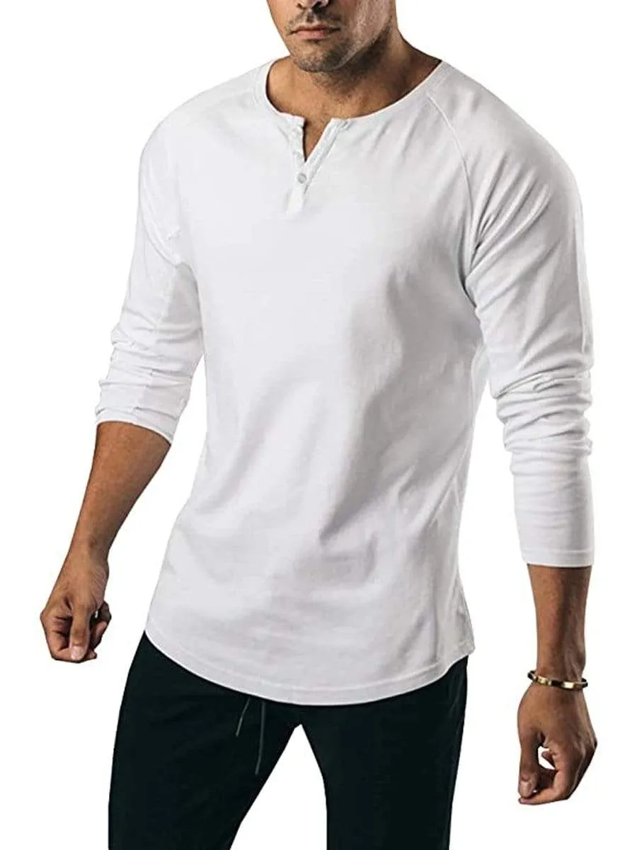 LONGBIDA Comfortable Slim Fit Fashion Men Shirts Long Sleeve Regular