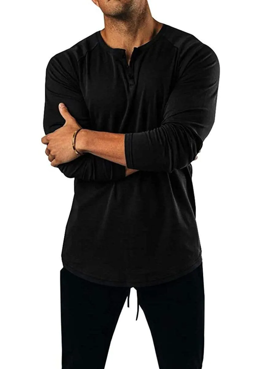 LONGBIDA Comfortable Slim Fit Fashion Men Shirts Long Sleeve Regular