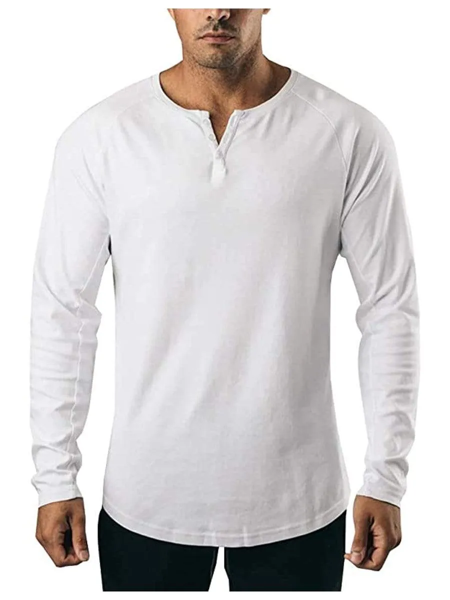 LONGBIDA Comfortable Slim Fit Fashion Men Shirts Long Sleeve Regular