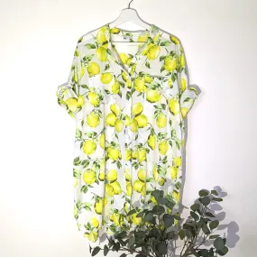 Longline lemon print shirt (M)