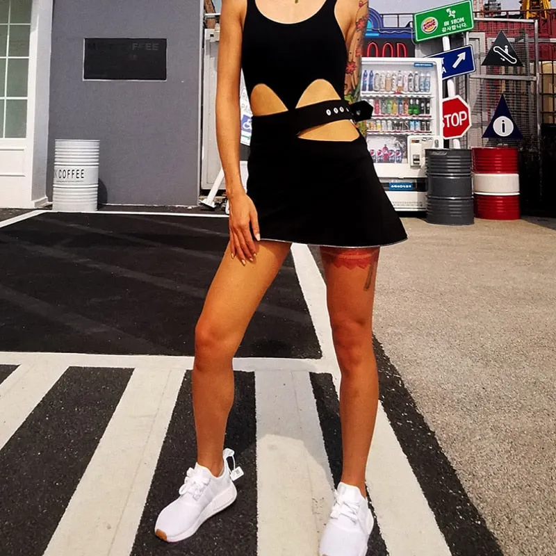 Loose Denim Skirt W/ Zipper