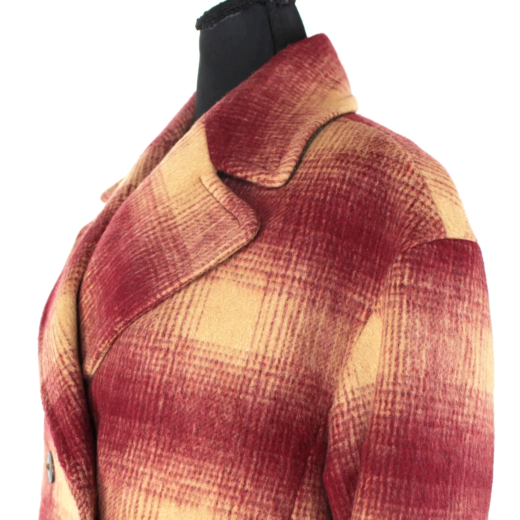 Madewell Plaid Brushed Peacoat