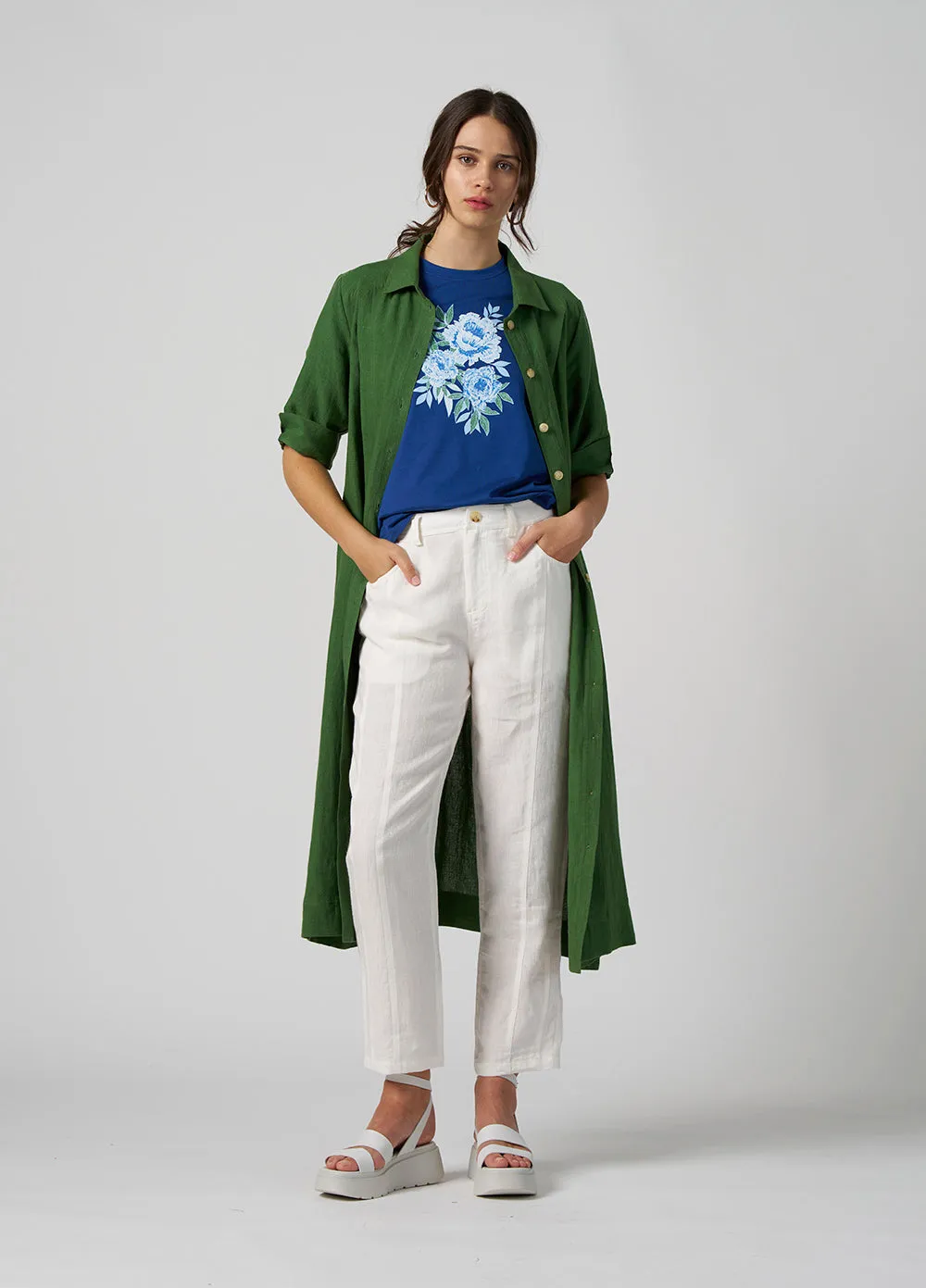 Madly Sweetly Echo Shirt Dress - Bottle