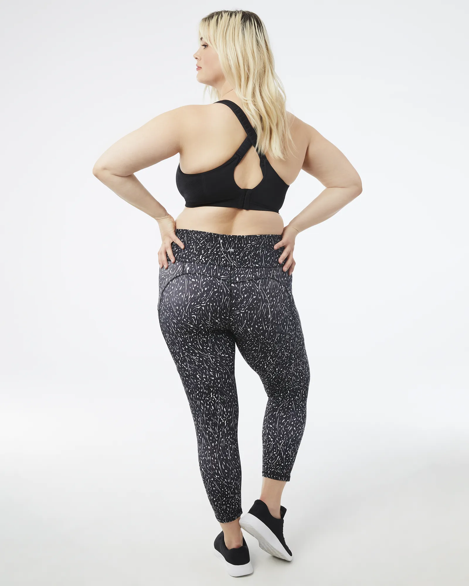 Magda Printed Cropped Leggings | Black / White