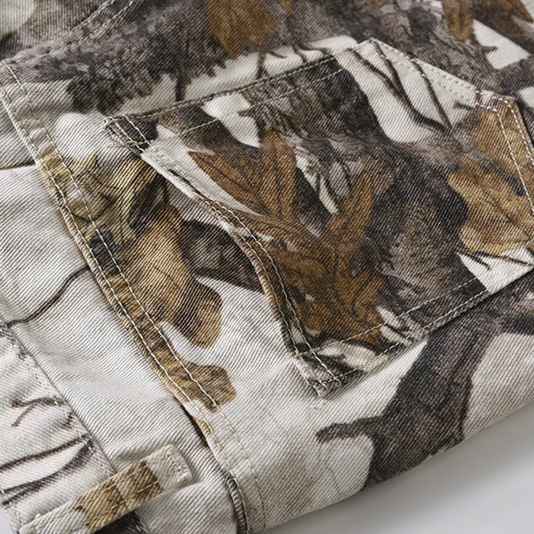 Maple Leaf Denim Jeans White