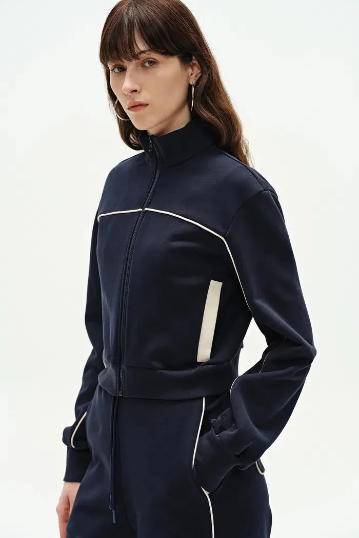 Margot Wind Resistant Cropped Jacket in Cotton Blend