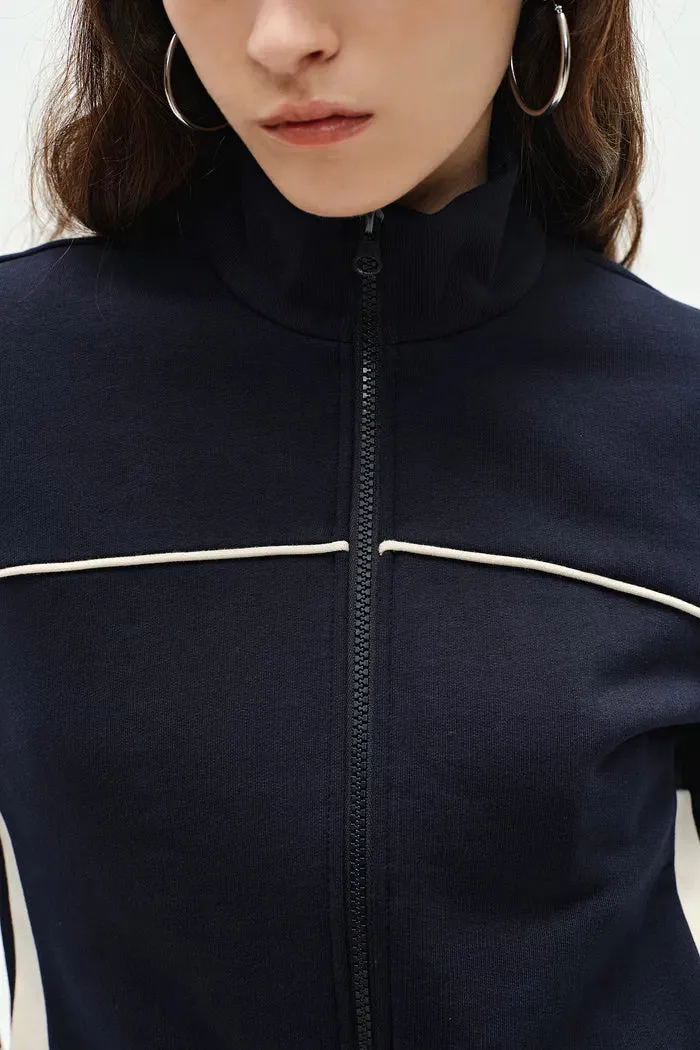 Margot Wind Resistant Cropped Jacket in Cotton Blend