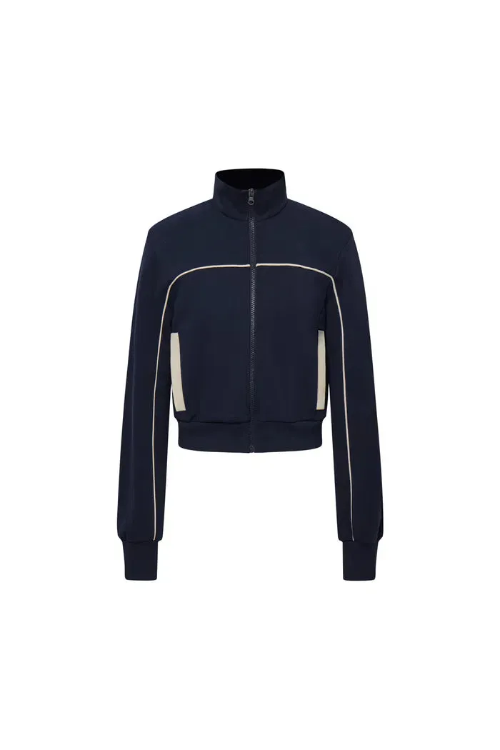 Margot Wind Resistant Cropped Jacket in Cotton Blend