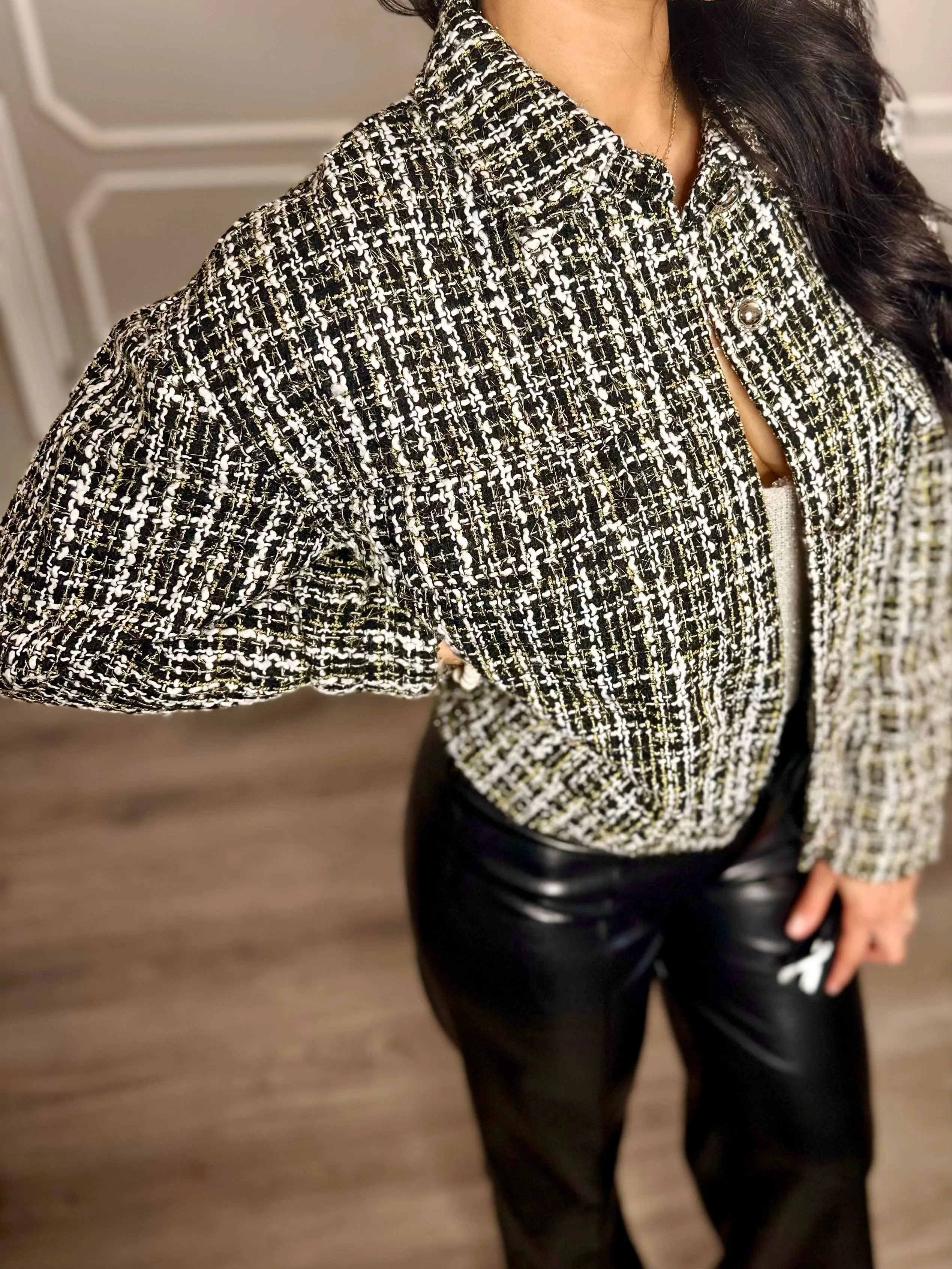 Maria Metallic Tweed Jacket