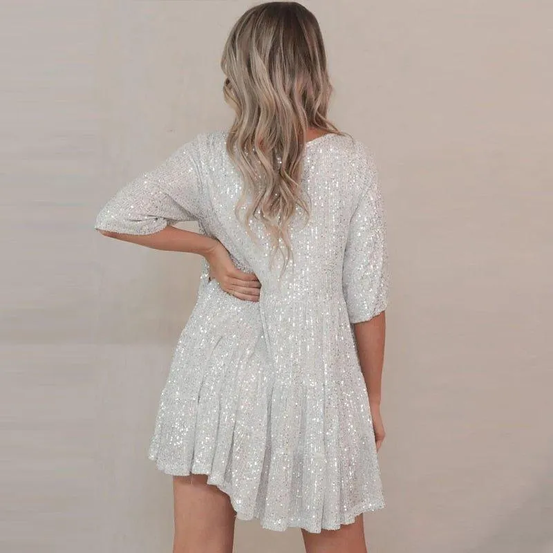 Melrose Elegant Sequin Mini Dress