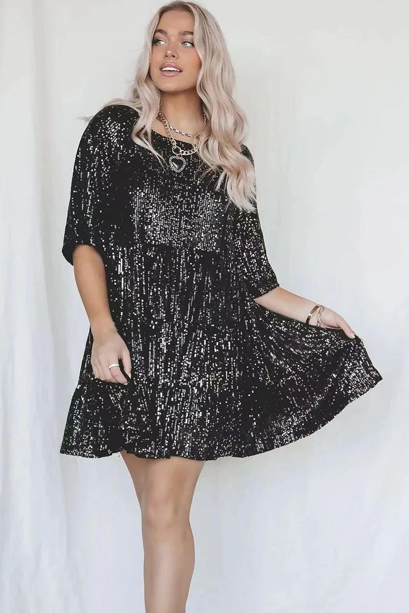 Melrose Elegant Sequin Mini Dress