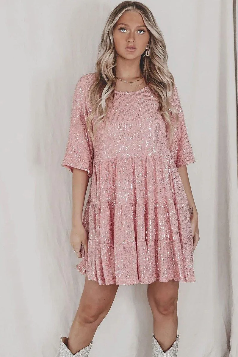 Melrose Elegant Sequin Mini Dress