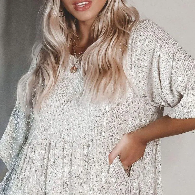 Melrose Elegant Sequin Mini Dress