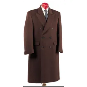 Mens Brown Peacoat - Brown Pea Coat
