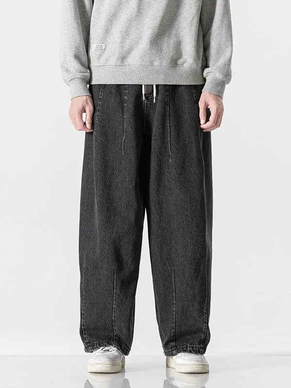 Men's Casual Straight Wide Leg Jeans