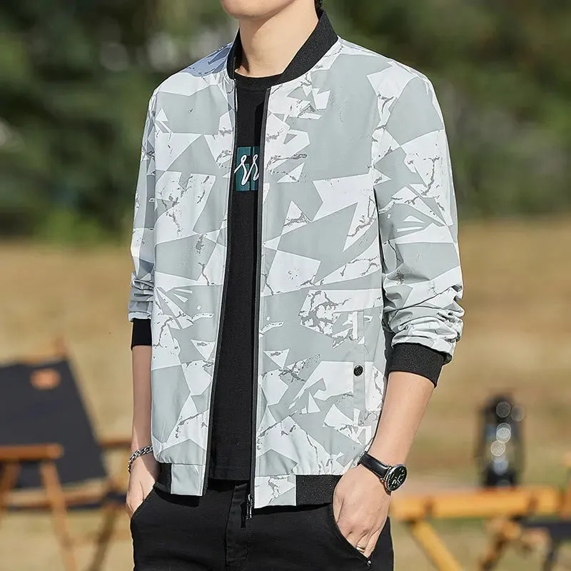 Men's Jacket Stand Collar Casual Thin Jacket