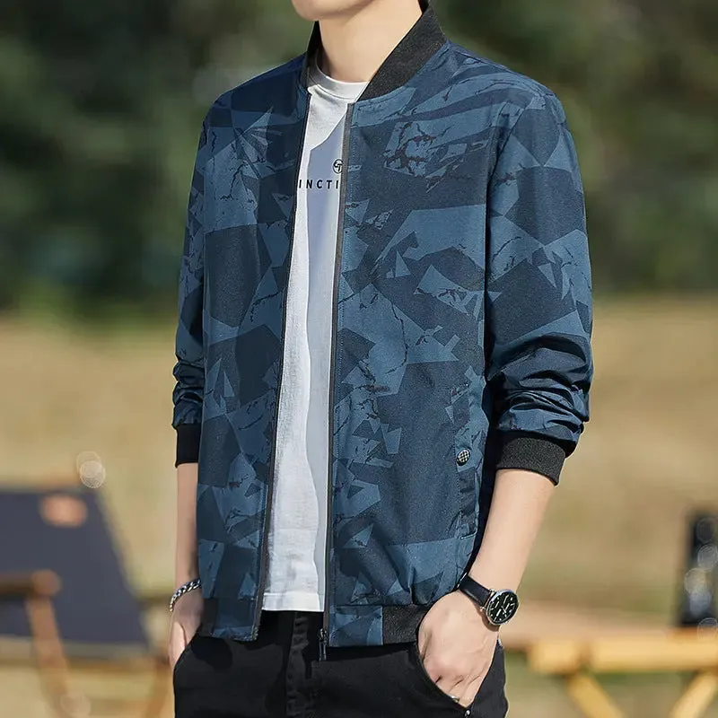 Men's Jacket Stand Collar Casual Thin Jacket