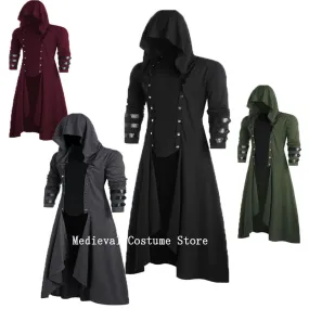 Men's Medieval Victorian Steampunk Trench Coat