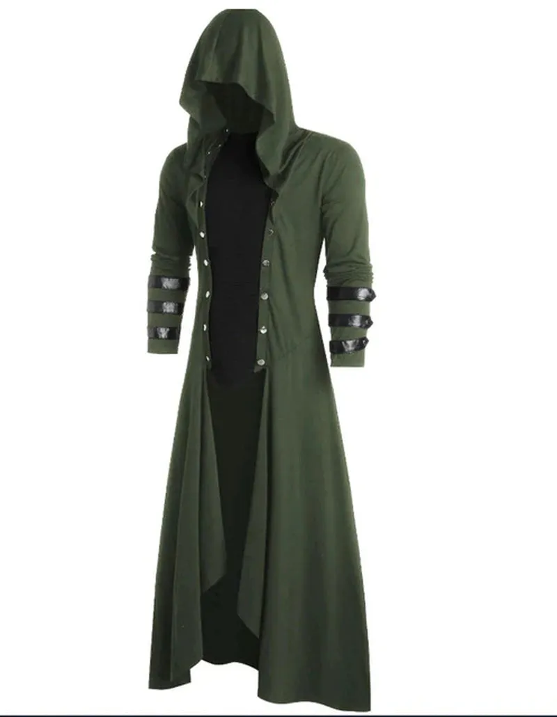 Men's Medieval Victorian Steampunk Trench Coat