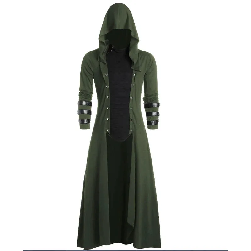 Men's Medieval Victorian Steampunk Trench Coat