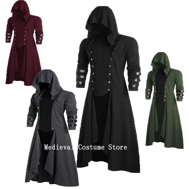 Men's Medieval Victorian Steampunk Trench Coat