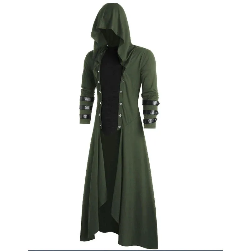 Men's Medieval Victorian Steampunk Trench Coat