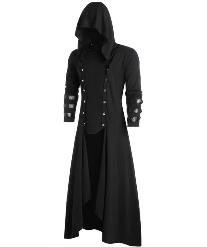 Men's Medieval Victorian Steampunk Trench Coat