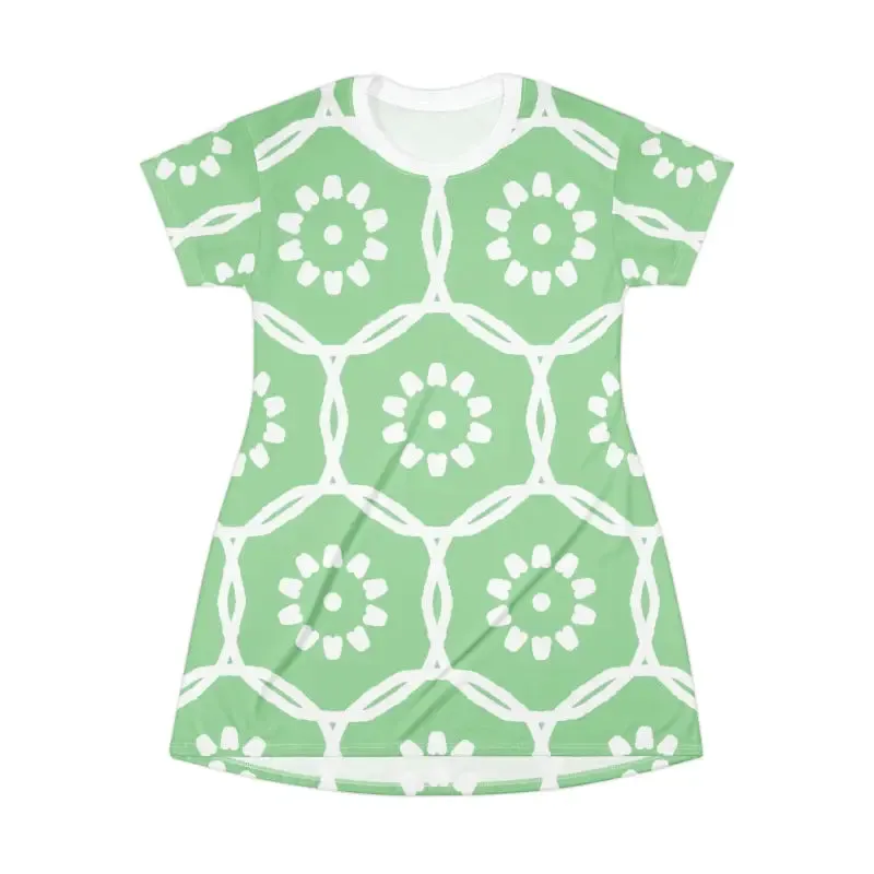 Mesmerize in a Bold Green t Shirt Dress