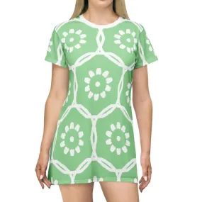 Mesmerize in a Bold Green t Shirt Dress