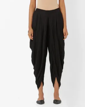 Mid-Rise Cropped Dhoti Pants