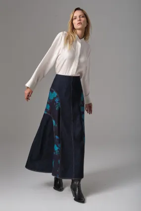 Mila Panelled Denim Skirt