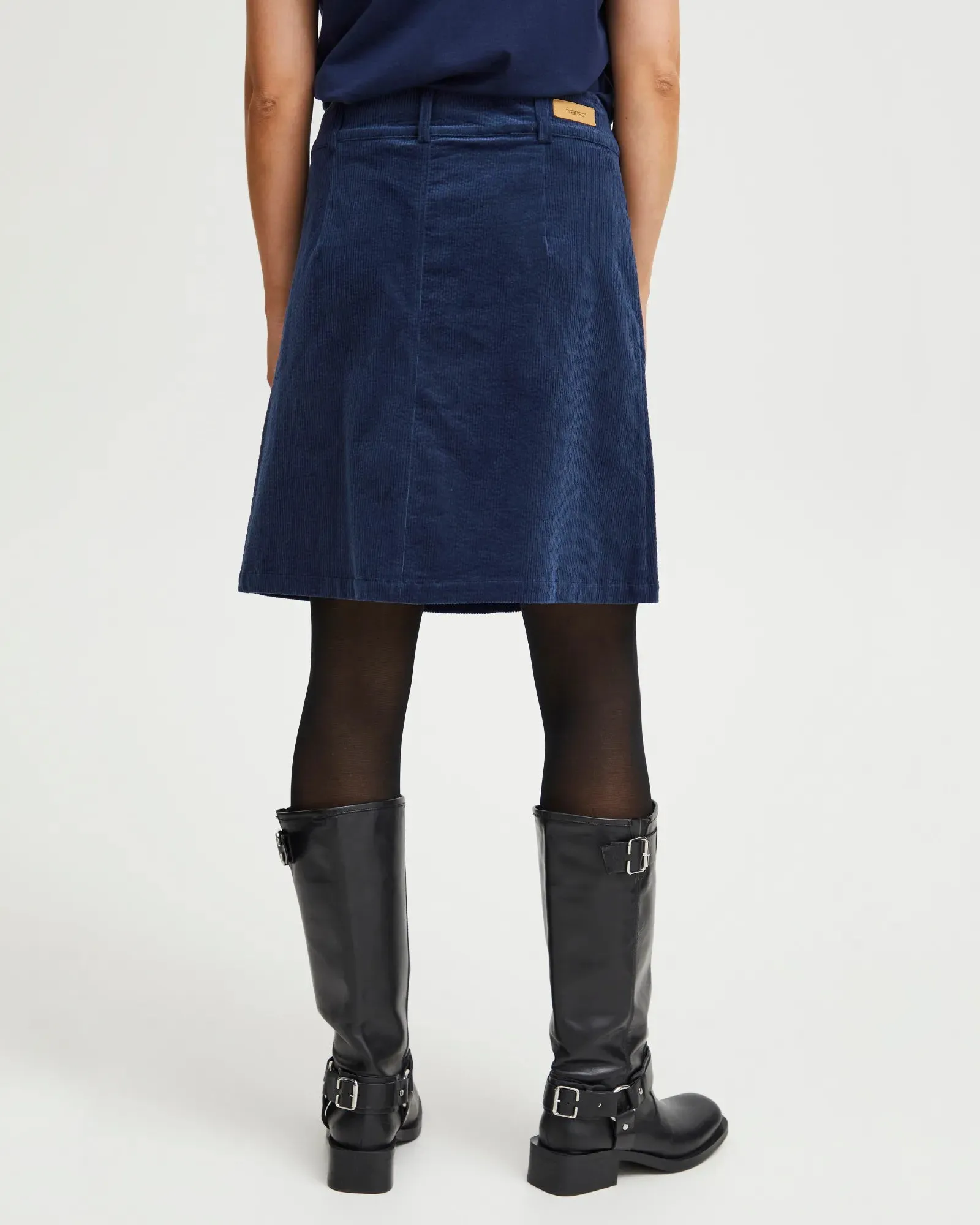Mita Cord Skirt - Peacoat
