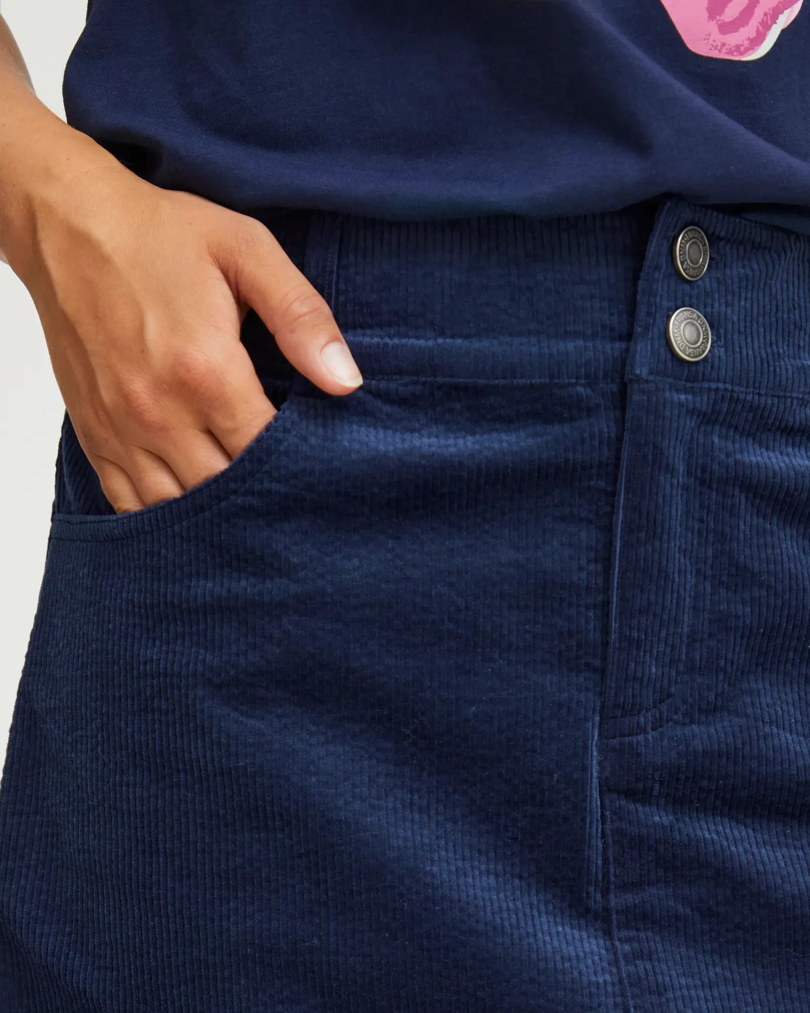 Mita Cord Skirt - Peacoat