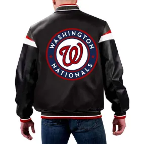 MLB Washington Nationals Leather Jacket For Men and Women