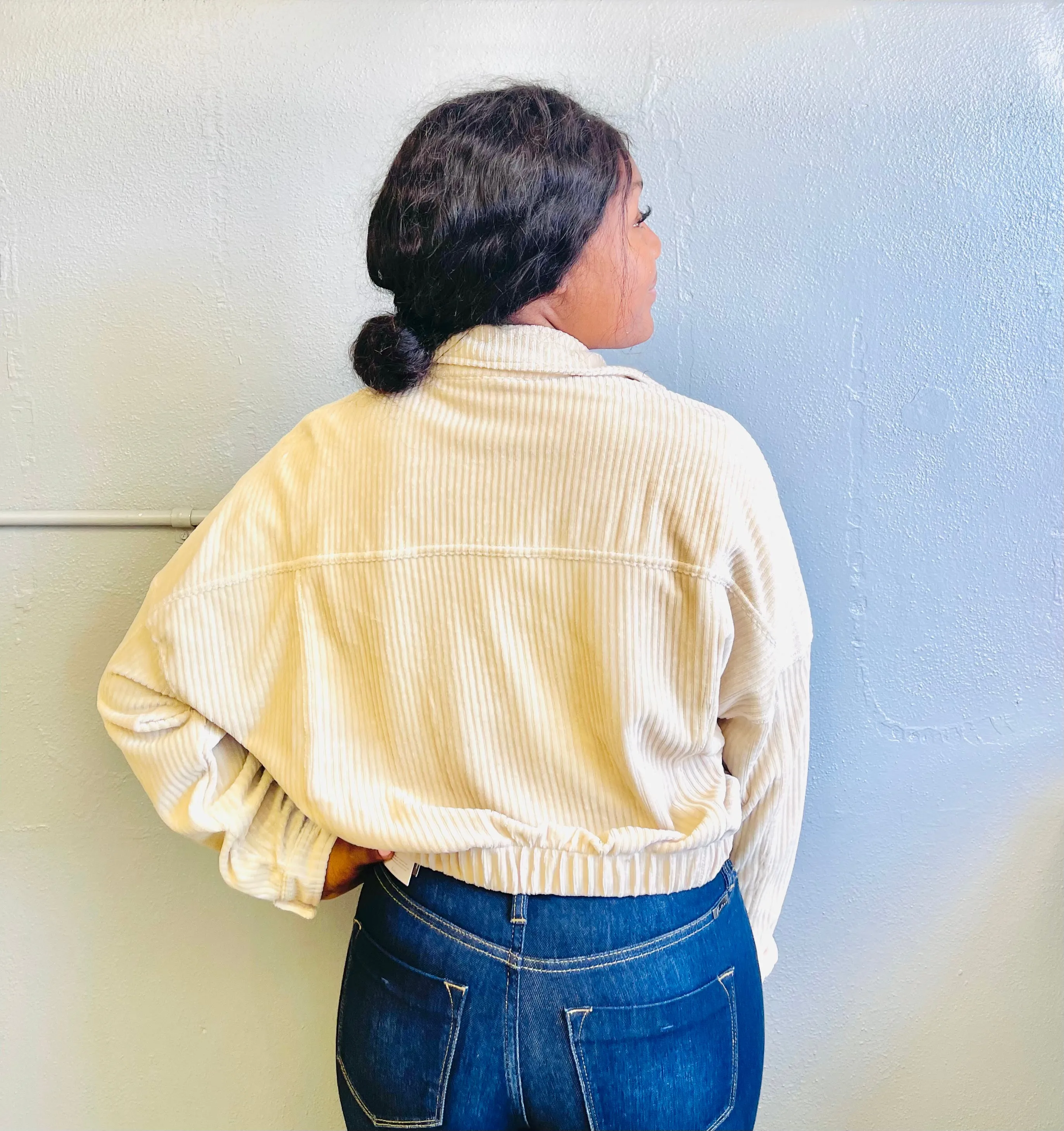 MONO B- Cropped Corduroy Jacket