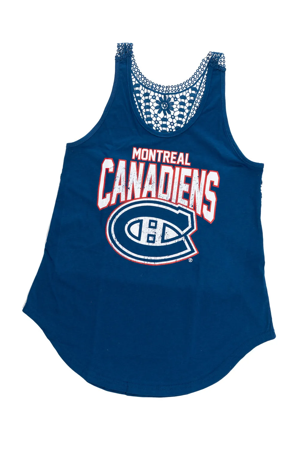 Montreal Canadiens Ladies "Distressed" Lace Flowy Tank Top