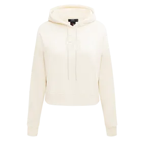 NBA PHILADELPHIA 76ERS NEUTRAL WOMEN'S CROPPED PO HOODIE (EGGSHELL)