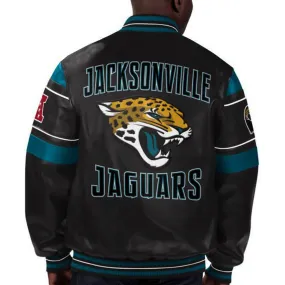 NFL Black Jacksonville Jaguars Leather Jacket For Men and Women