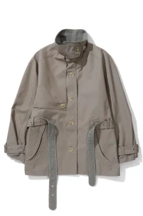 [ODLYWORKSHOP] SS 25 Half Trench Coat, Grain