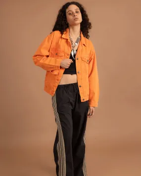 Orange Denim Jacket