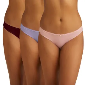Pack of 3 Soft stretch cotton Low rise Bikini with full rear coverage-NYP170-Multi-Color