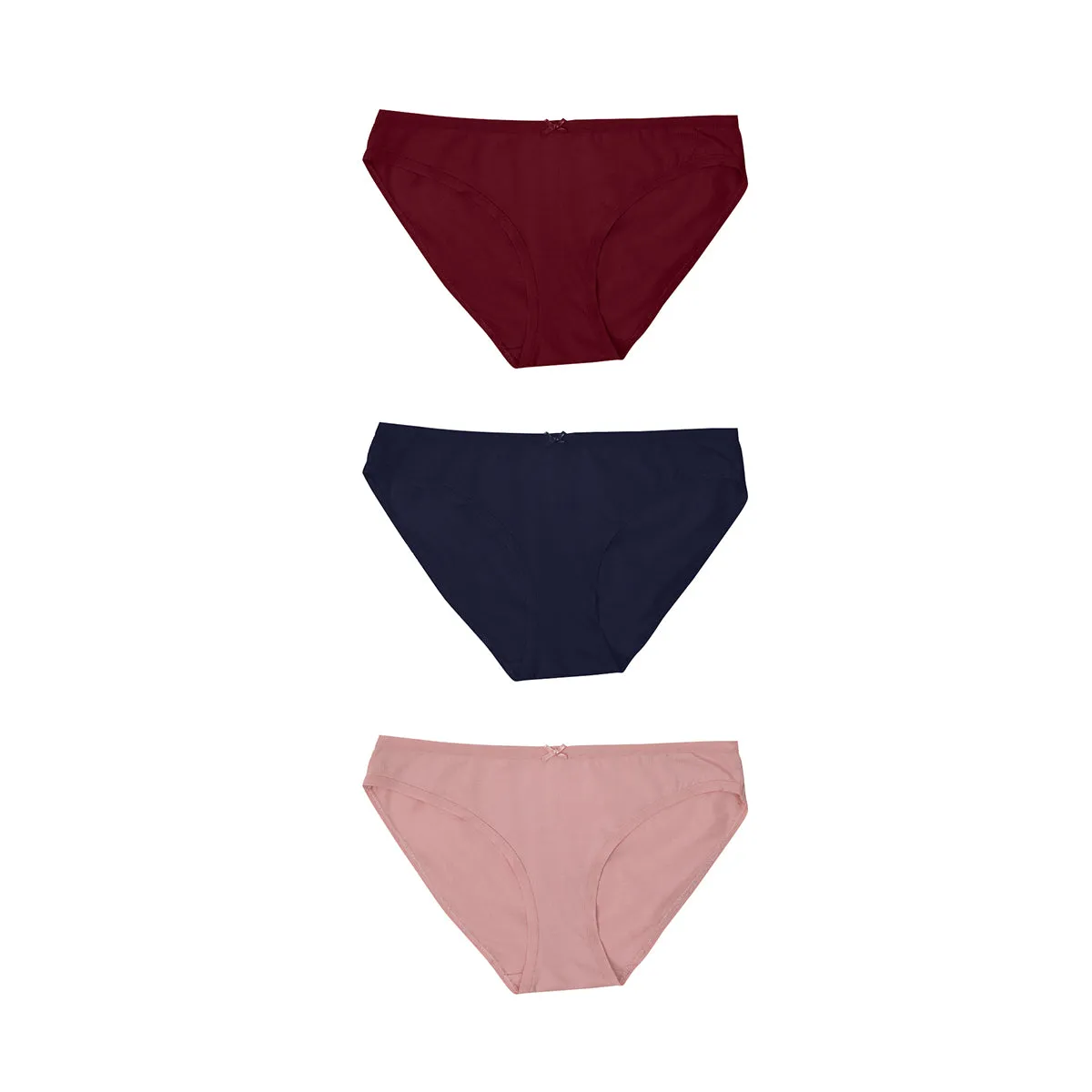 Pack of 3 Soft stretch cotton Low rise Bikini with full rear coverage-NYP170-Multi-Color