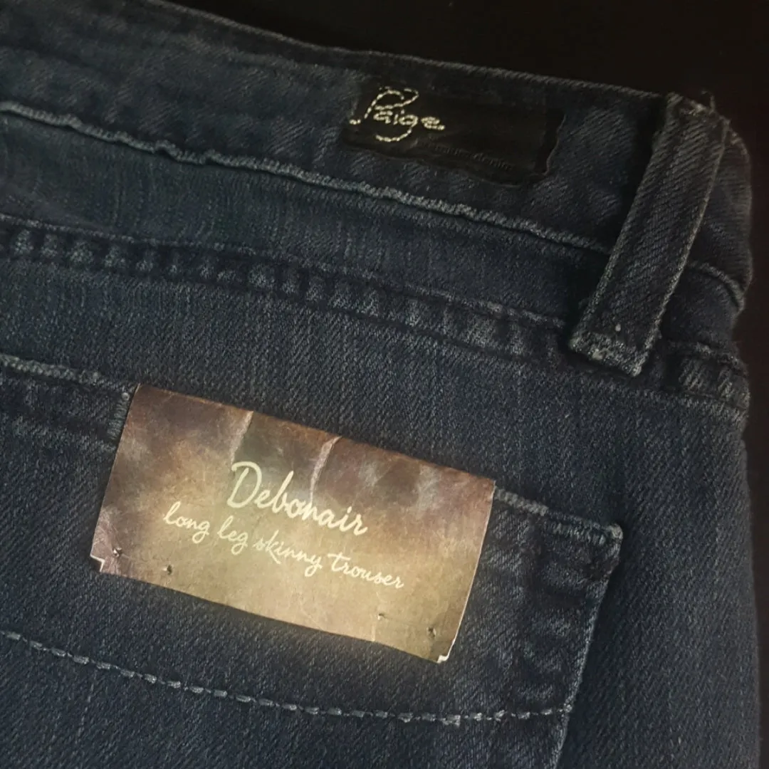 Paige Debonair Long Leg Skinny Trousers Size 28