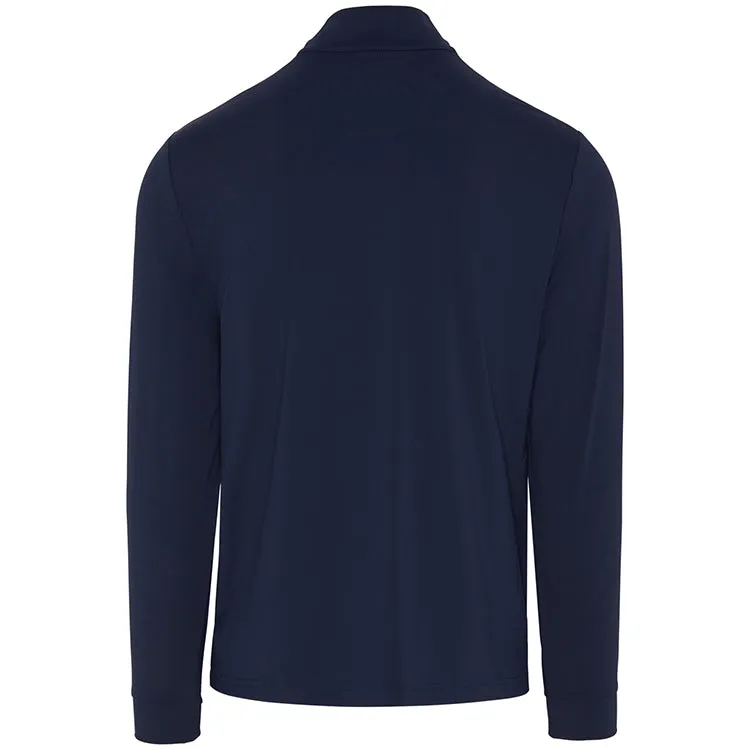 Penguin Long Sleeve Technical Earl 1/4 Zip Golf Pullover - Black Iris