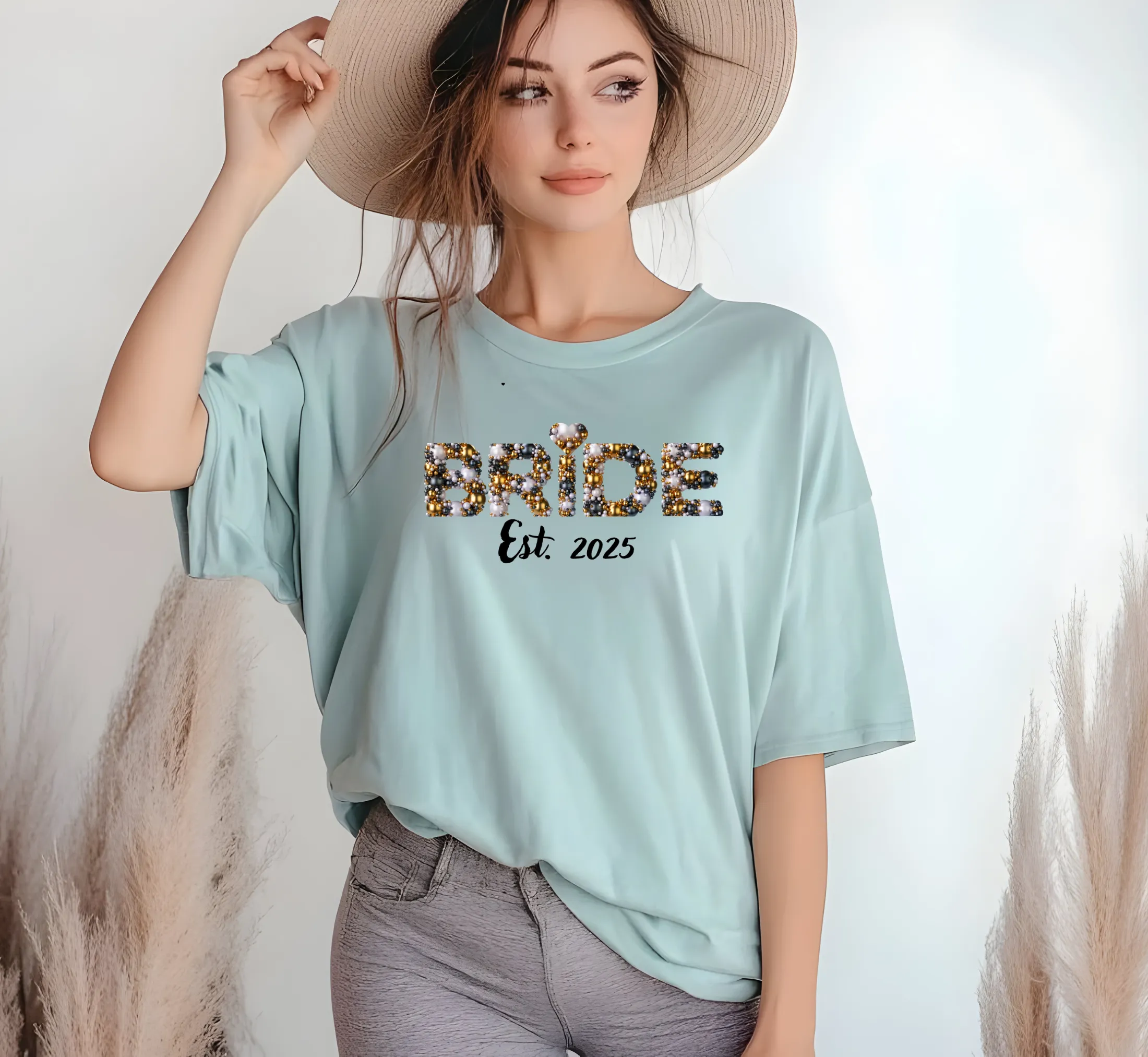 Personalized Bride Pearl Graphic Tee