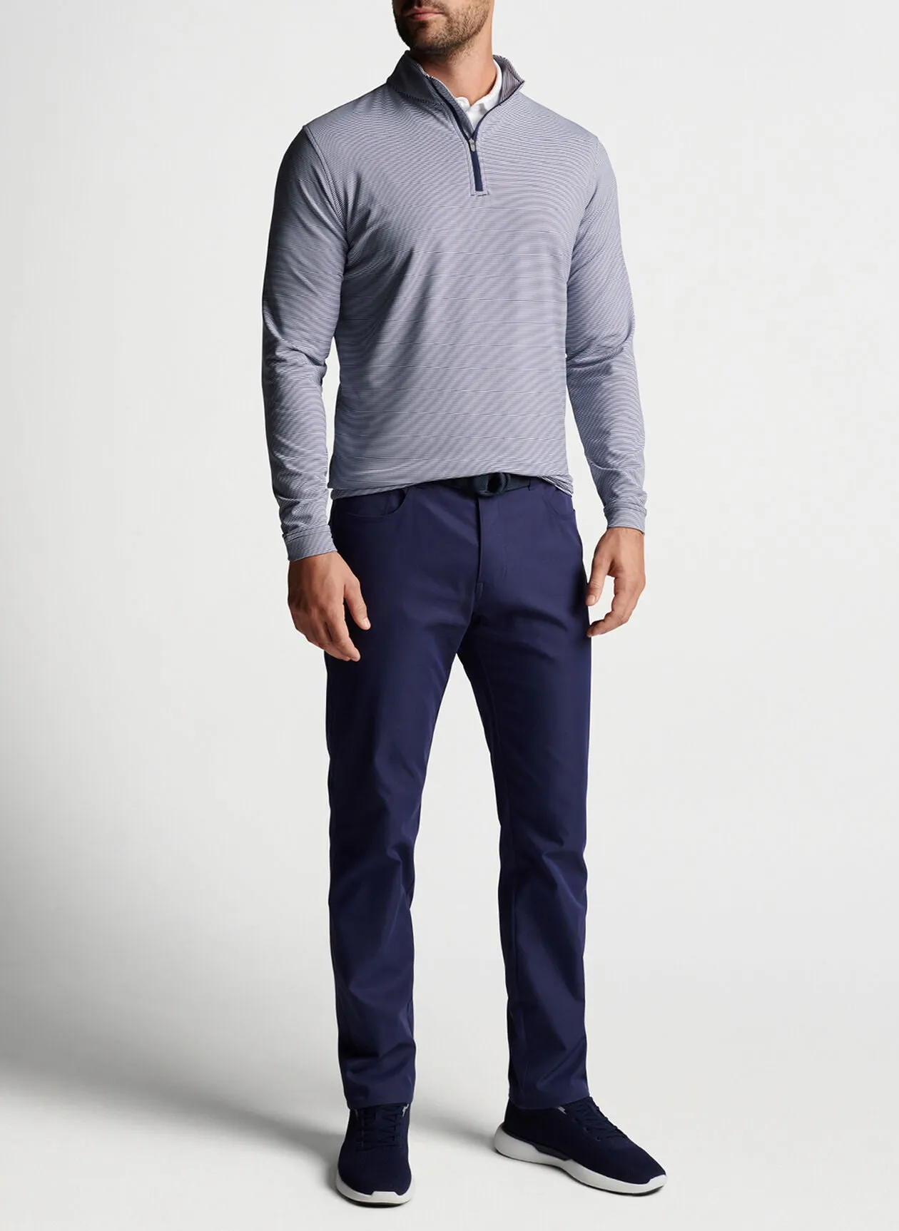 Peter Millar Perth Sugar Stripe Performance Quarter-Zip