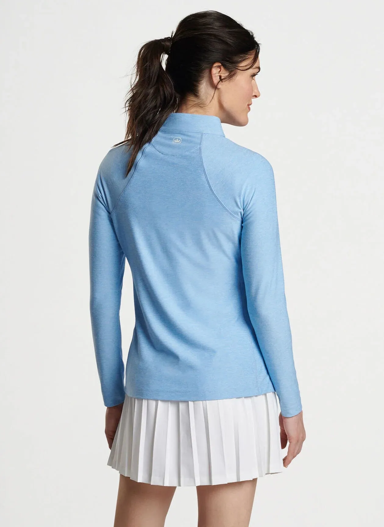 Peter Millar Women's Melange Raglan Sleeve Perth Layer Pullover Sweater - Cottage Blue*