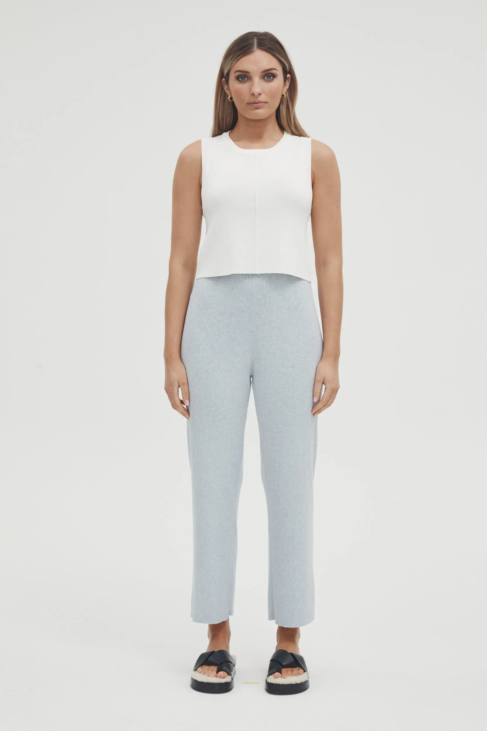 Piper Crop Tank (Ivory) - FINAL SALE